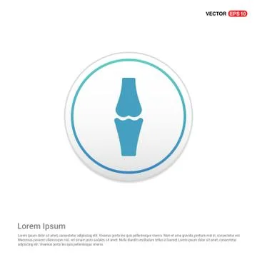 Bone icon - white circle button Stock Illustration