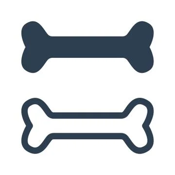 Bone icons on white background. Stock Illustration