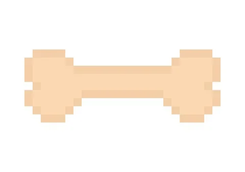 Bone illustration with pixel theme Stock Illustration