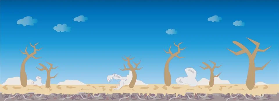 Bone Island Game Background Vector Stock Illustration