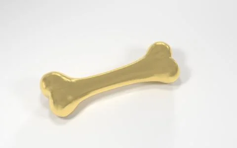 Bone isolated on white background, 3d rendering. イラスト素材