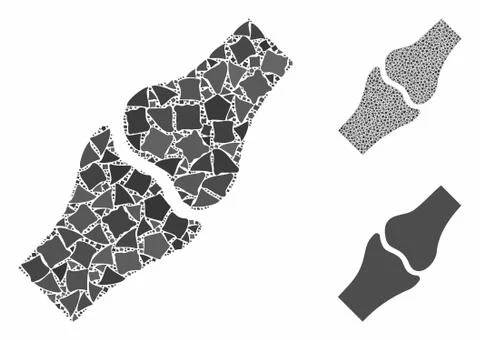 Bone joint Composition Icon of Joggly Elements Illustrazione stock