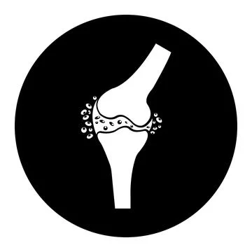 Bone joint degeneration icon Stock Illustration
