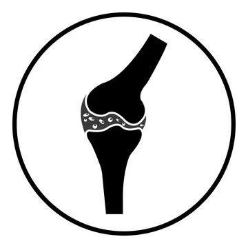 Bone joint degeneration icon Stock Illustration