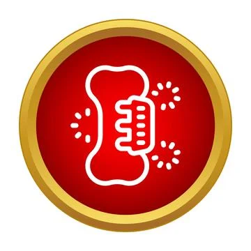 Bone joint experiencing pain and inflammation icon Stock Illustration