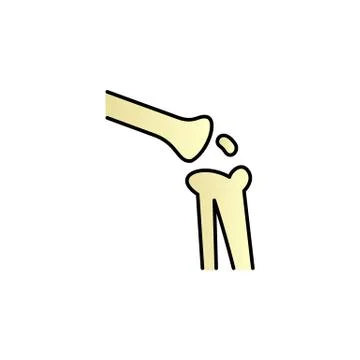 Bone, knee, leg color gradient vector icon Stock Illustration