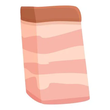 Bone lard icon cartoon vector. Pork meat Stock Illustration