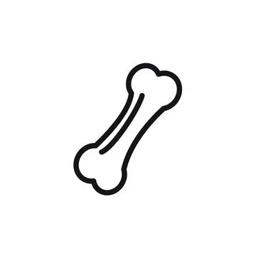Bone line icon isolated vector illustration. Clipart. Stock Illustration