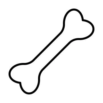 Bone line icon. Vector illustration Illustrazione stock