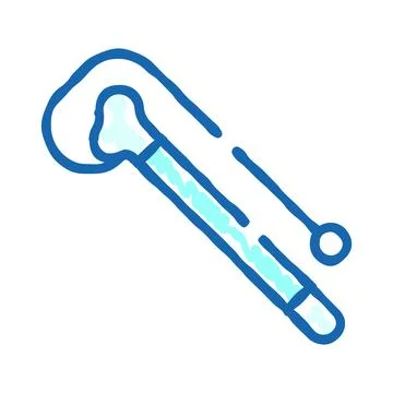 Bone marrow biopsy needle extracting sample procedure Illustrazione stock