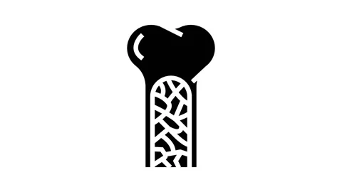Bone marrow glyph icon animation Stock Footage 222831082