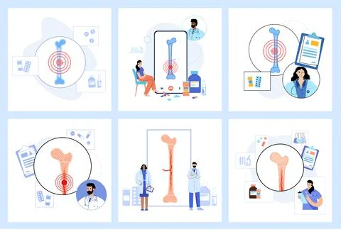 Bone marrow set Stock Illustration