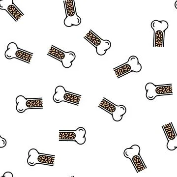 Bone marrow vector seamless pattern Illustrazione stock