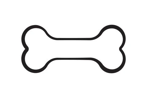 Bone outline icon. Bone for pet dog. Vector Stock Illustration