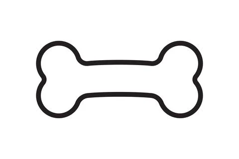 Bone outline icon. Bone for pet dog. Vector Иллюстрация
