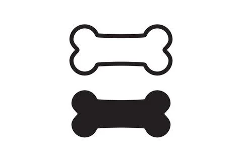 Bone outline icon. Bone for pet dog. Vector Иллюстрация