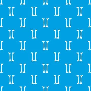 Bone pattern seamless blue Illustrazione stock