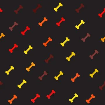 Bone pattern. Seamless vector horror background Stock Illustration