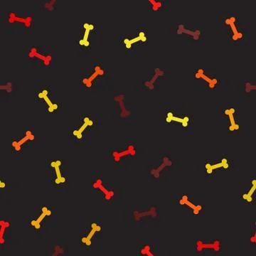 Bone pattern. Seamless vector spooky background Stock Illustration