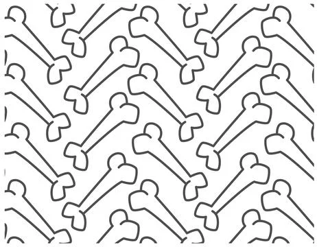 Bone pattern on a transparent background, vector bone, zoo trend, packaging.. Stock Illustration