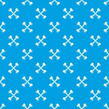 Bone pattern vector seamless blue Illustrazione stock