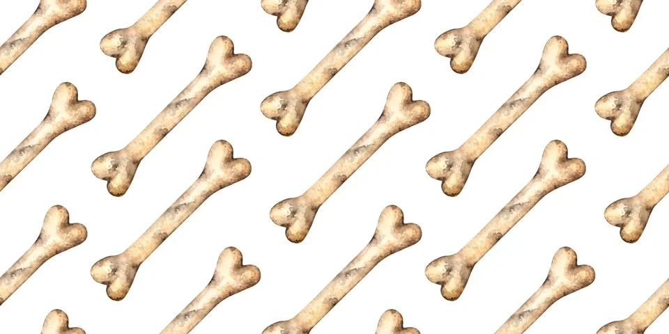 Bone pattern watercolor 스톡 일러스트