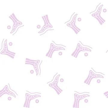 Bone postural deformity feet glyph seamless pattern Illustrazione stock