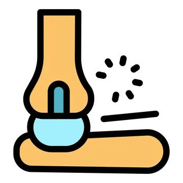 Bone pressing on nerve causing pain and tingling sensation Stock Illustration