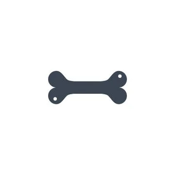 Bone related vector glyph icon. Stock Illustration