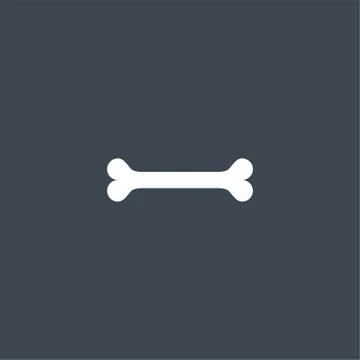 Bone related vector glyph icon. Stock Illustration