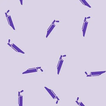 Bone saw glyph seamless pattern Illustrazione stock
