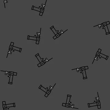 Bone saw surgeon vector seamless pattern Illustrazione stock