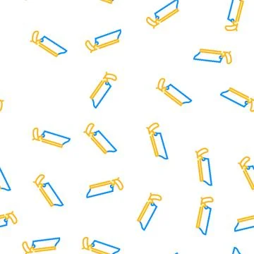 Bone saw vector seamless pattern Illustrazione stock