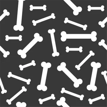 Bone seamless pattern for use as wrapping paper gift or wallpaper, dog and pe Illustrazione stock