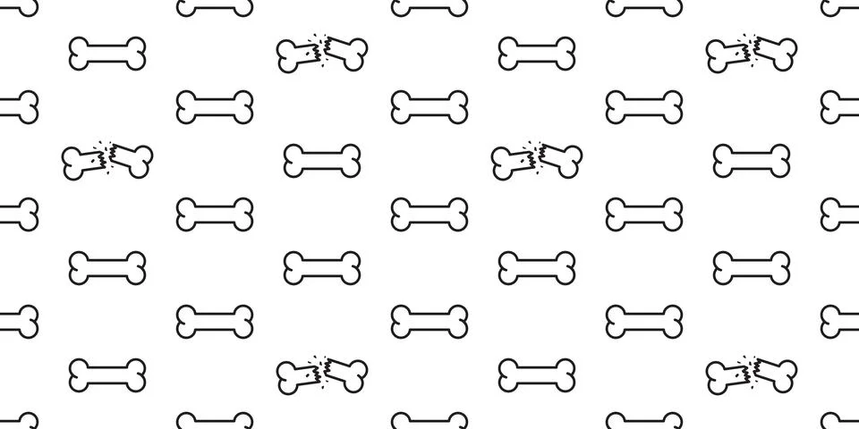 Bone seamless vector pattern dog bone isolated wallpaper background Illustrazione stock
