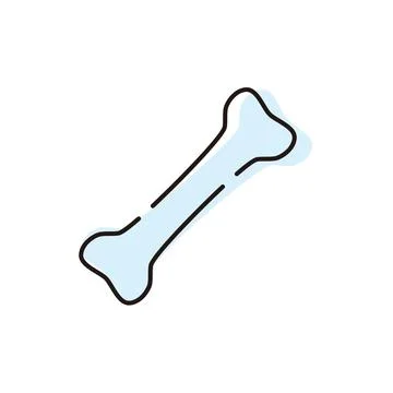 Bone shape design used for human or dog toys or pet treats for animals during Stock Illustration