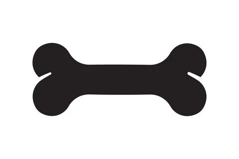Bone silhouette icon. Bone for pet dog. Vector 库存插图