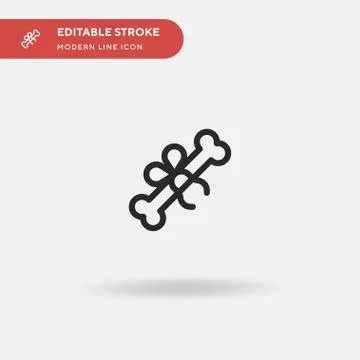 Bone Simple vector icon. Illustration symbol design template for web mobile U Stock Illustration