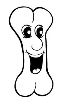 Bone with smile Stock Illustration