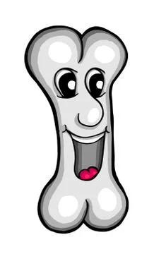 Bone with smile Stock Illustration