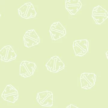 Bone in stone line seamless pattern Stock Illustration