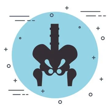 Bone structure of the hip Illustrazione stock