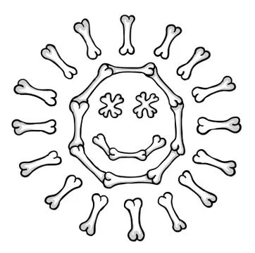 Bone sun Stock Illustration
