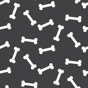 Bone vector black and white seamless pattern イラスト素材