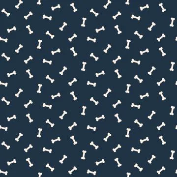 Bone vector blue and white seamless pattern. Illustrazione stock