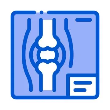 Bone x-ray icon vector outline illustration Stock Illustration