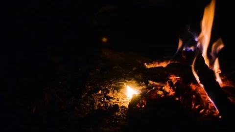 Bonefire with dark background Stock Footage 102780903
