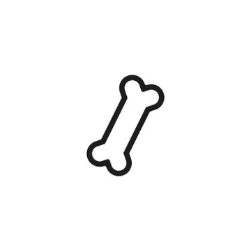 Bones flat icon. Single high quality outline symbol of human body for web des Stock Illustration