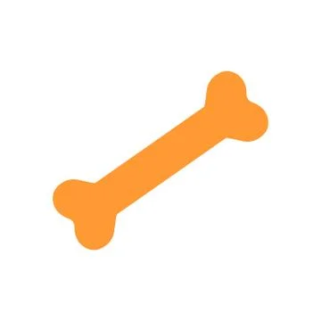 Bones flat icon. Solid pictogram of bone Stock Illustration
