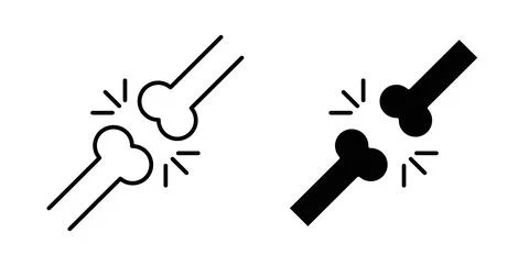 Bones icon in black and white. vector icon pack for websites Stock Illustration